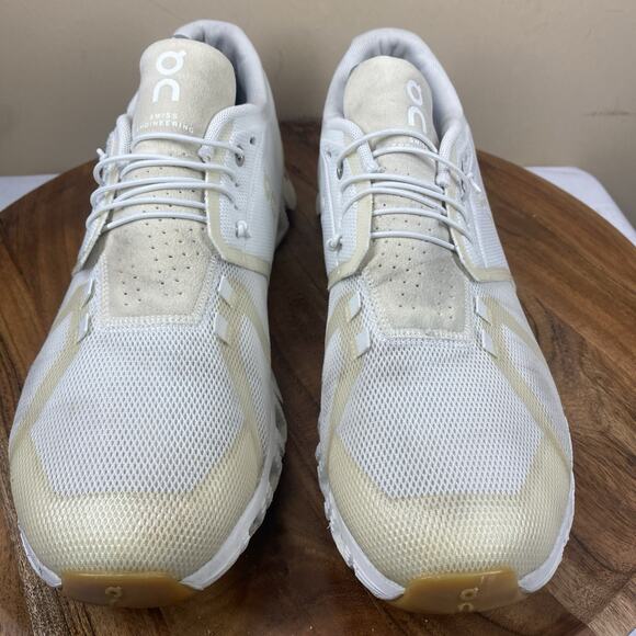 On Cloud Mens Triple White And Cream Size 12.5 Athletic Running Shoes 88.98533 - Picture 4 of 11